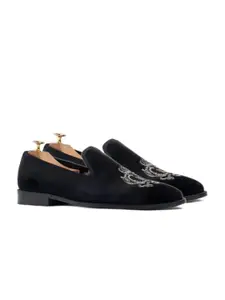 GRIFFIN Men Black Printed Brogues