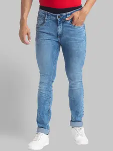 Parx Men Blue Skinny Fit Heavy Fade Jeans