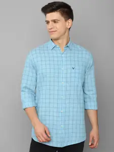 Allen Solly Men Blue Slim Fit Checked Casual Shirt