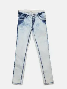 Gini and Jony Girls Blue Mid-Rise Clean Look Stretchable Jeans