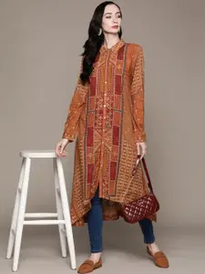 aarke Ritu Kumar Ethnic Motifs Printed Asymmetric A-Line Kurta