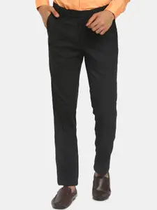 V-Mart Men Black Classic Slim Fit Chinos Trousers
