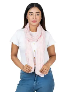 AQVA Women Pink & White Printed Scarf
