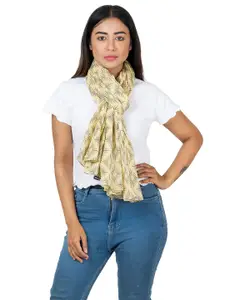 AQVA Women Beige & Brown Printed Scarf