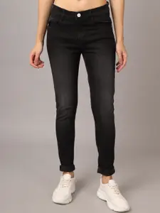 Cantabil Women Black Skinny Fit Light Fade Jeans