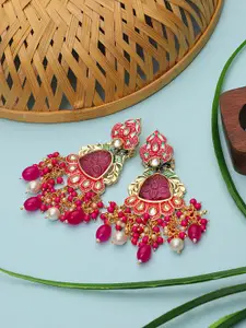 STEORRA JEWELS Pink Classic Drop Earrings