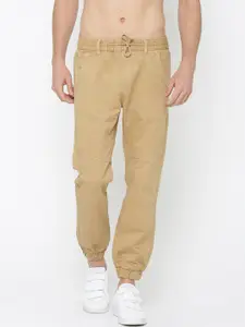 Roadster RDSTR Men Beige Regular Fit Solid Joggers