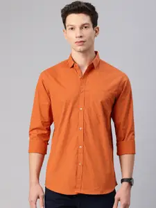 Majestic Man Men Orange Slim Fit Casual Shirt