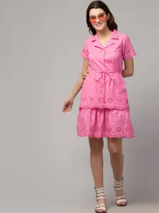 Hive91 Pink Layered Shirt Dress