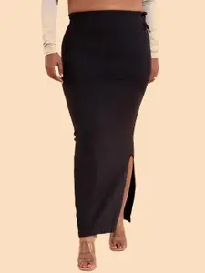 Nykd Women's Black Solid Saree Shapewear