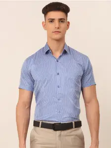 JAINISH Men Blue Classic Checked Formal Shirt