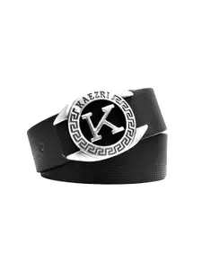 KAEZRI Men Black Leather Formal Belt