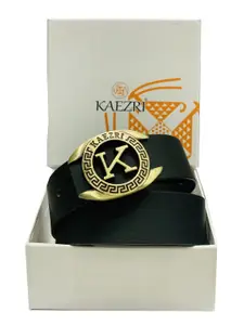 KAEZRI Men Black Leather Belt