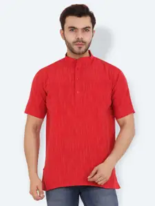 Latest Chikan Garments Men Red Striped Kurta