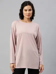 Marks & Spencer Dusty Pink Extended Sleeves Longline Top