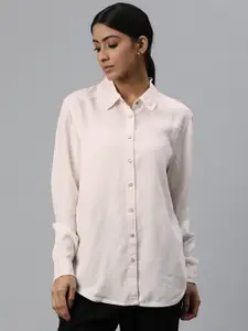 Marks & Spencer Women Off White Casual Shirt
