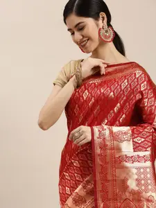 Hinayat Fashion Black Ethnic Motifs Zari Silk Blend Banarasi Saree