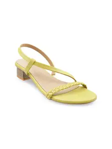 Metro Women Yellow Solid Block Sandals