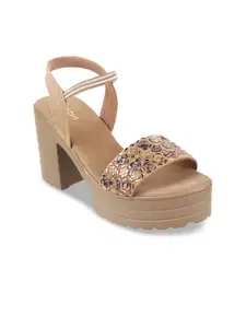 Mochi Beige Block Heels