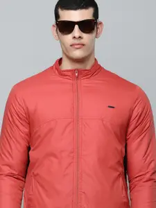 Flying Machine Men Orange Solid Puffer Jacket