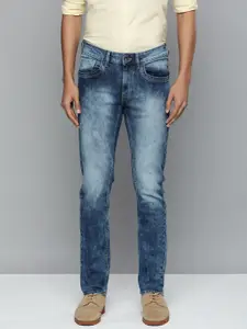 Flying Machine Men Medium Blue Skinny Fit Heavy Fade Stretchable Jeans