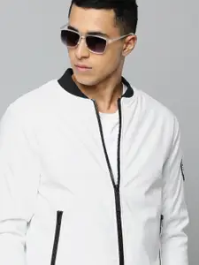 Flying Machine Men White Bomber Jacket