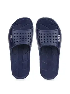 ABROS Men Navy Blue & White Sliders