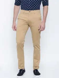 U.S. Polo Assn. Men Khaki Solid Chino Trousers