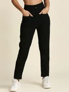 High Star Women Black High-Rise Stretchable Jeans