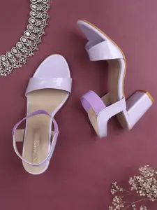 ICONICS women's Purple Block Sandals