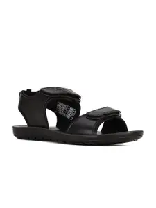 Bata Boys Black PU Comfort Sandals