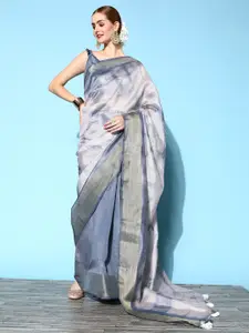 Mitera Tie and Dye Silk Cotton Saree with Zari border