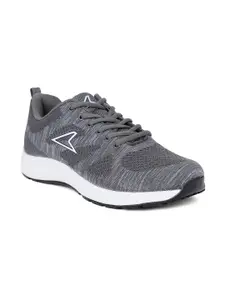 Power Men Grey Textile Running Non-Marking Shoes