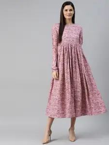 MBE Pink Floral Crepe Maxi Dress