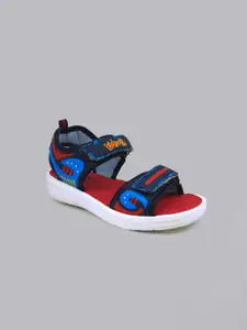 Kids Ville Boys Navy Blue & Red Comfort Sandals