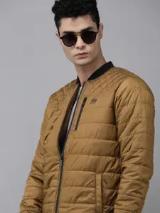 Pepe Jeans Men Camel Brown Padded Jacket