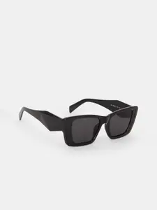 20Dresses Women Black Lens & Black Rectangle Sunglasses