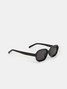 20Dresses Women Black Lens & Black Oval Sunglasses