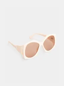 20Dresses Women Brown Lens & Pink Oversized Sunglasses