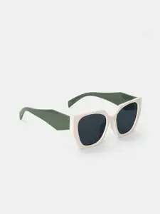 20Dresses Women Black Lens & Beige Wayfarer Sunglasses