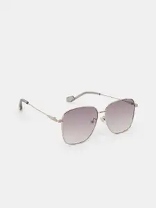 20Dresses Women Grey Lens & Silver-Toned Square Sunglasses