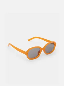 20Dresses Women Black Lens & Orange Oval Sunglasses