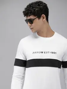 Arrow Printed Round Neck Long Sleeves Sweatshirt