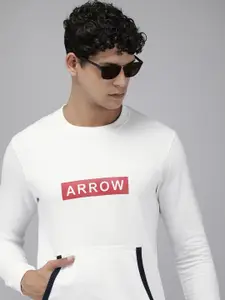 Arrow Round Neck Brand Logo Printed Sweatshirt