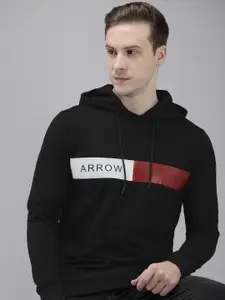 Arrow Long Sleeves Printed Hooded Sweatshirt