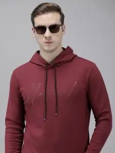 Arrow Long Sleeves Printed Hooded Sweatshirt