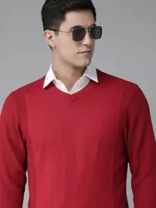 Arrow Men Solid Pullover Sweater
