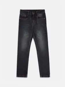 Pantaloons Junior Boys Black Tapered Fit Light Fade Jeans