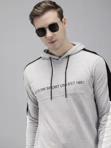 Arrow Brand Logo Printed Hooded Long Sleeves Sweatshirt