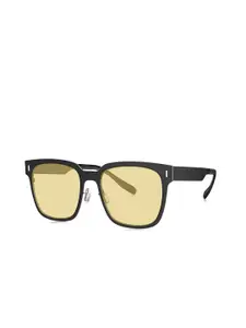 BOLON EYEWEAR Men Brown Lens & Black Square Sunglasses with UV Protected Lens